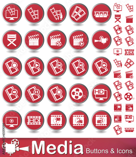 Media Buttons and icons