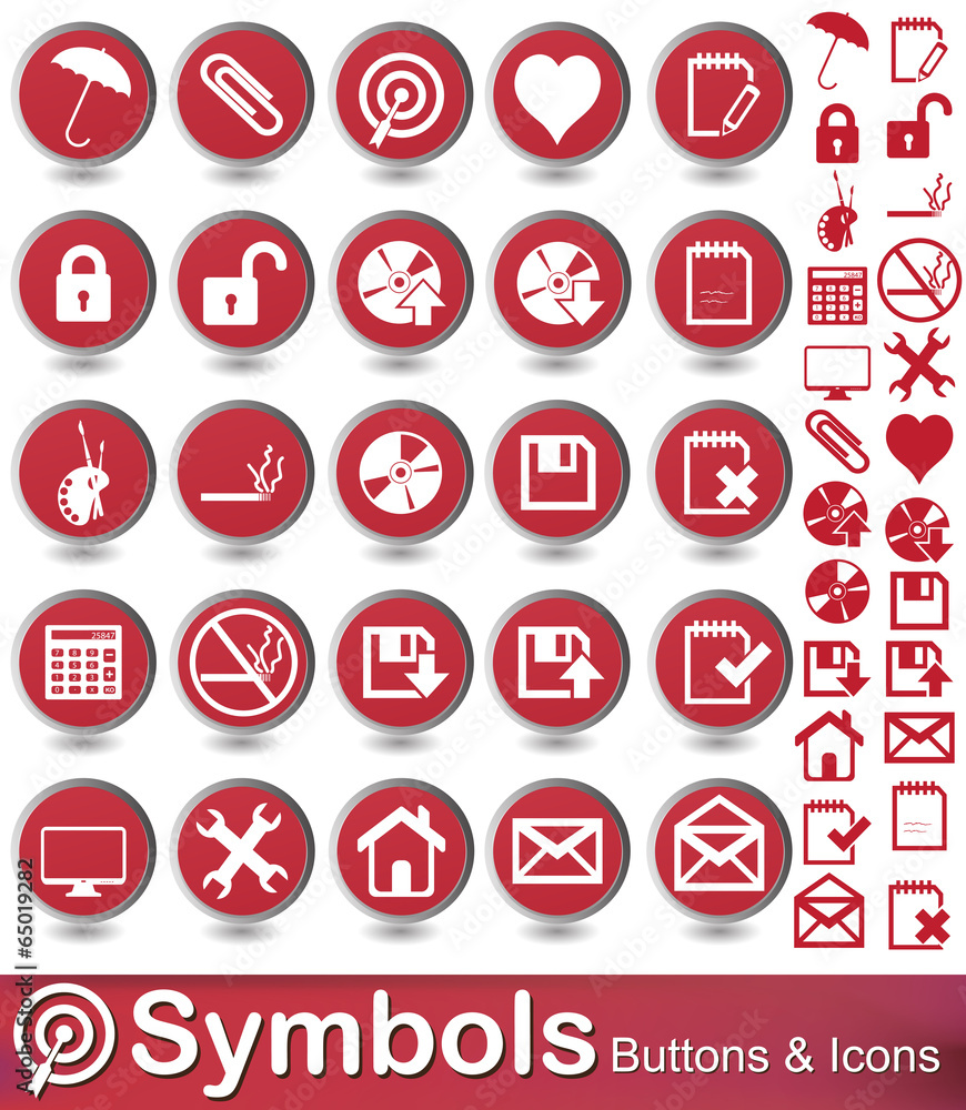 symbols buttons and icons symbols buttons and icons
