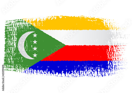 brushstroke flag Comoros