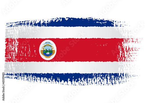 brushstroke flag Costa Rica
