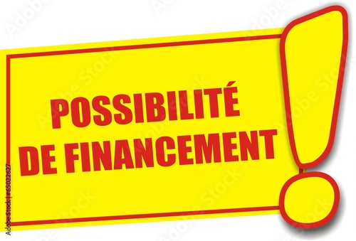 étiquette possibilité de financement