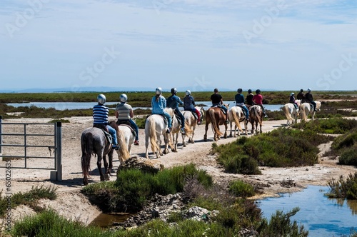 Promenade à cheval, en Camargue.