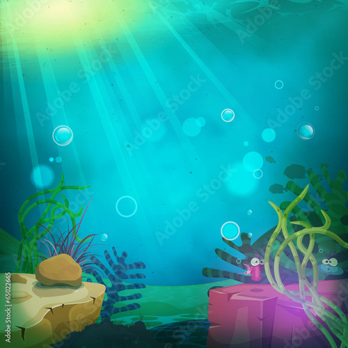Funny Submarine Ocean Landscape