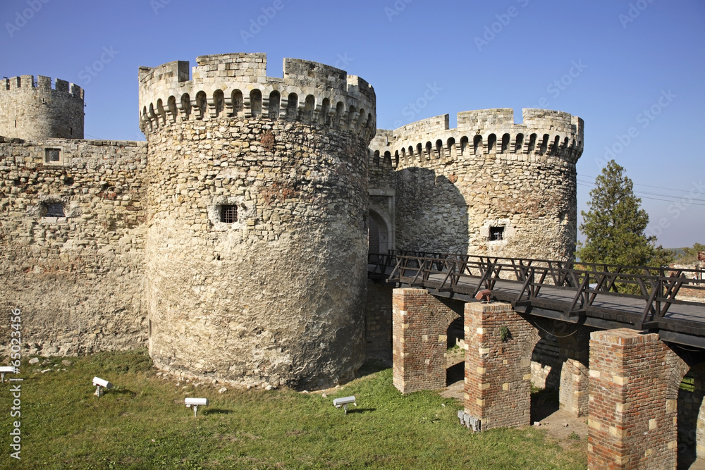 Zindan Gate in Kalemegdan fortress. Serbia