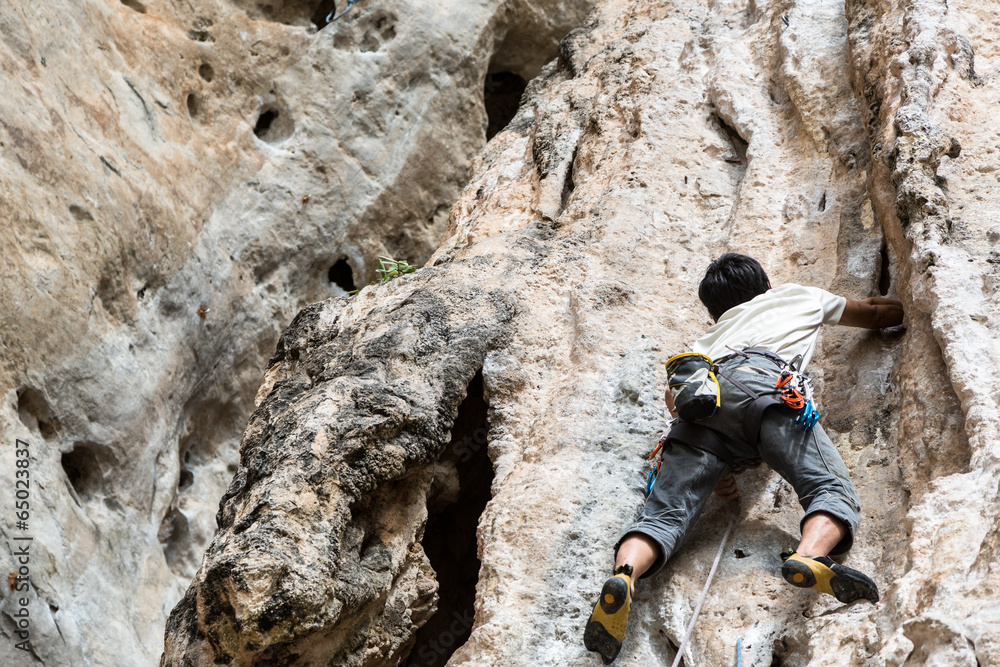 Obraz premium Cliff climbing