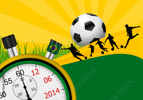the countdown to the World Cup Brazil 2014