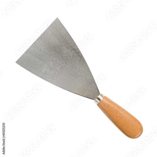 metal spatula isolated on a white