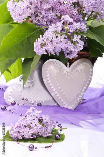 Occasional decoration - heart and flower lilac