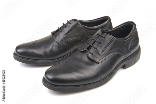 Pair of black male classic shoes