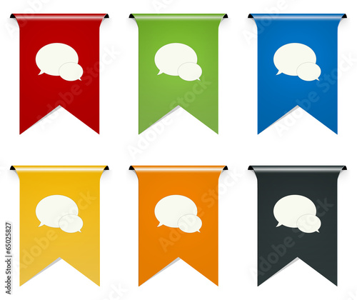 the ribbon with chat icon set