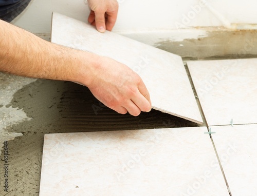 Fototapeta Ceramic Floor Tile Application