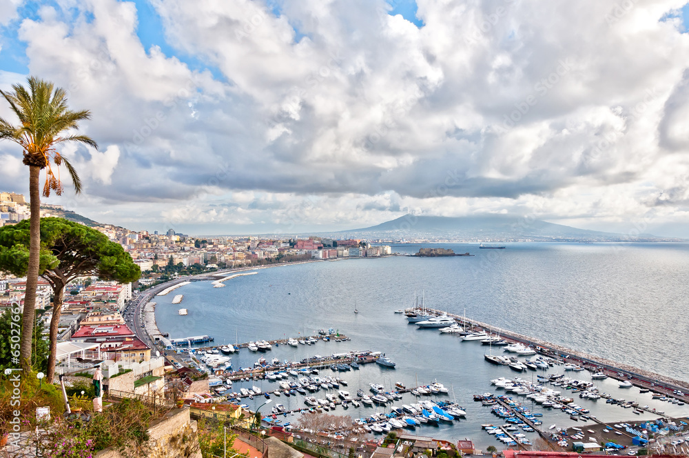 view of Naples bay from Posillipo hill