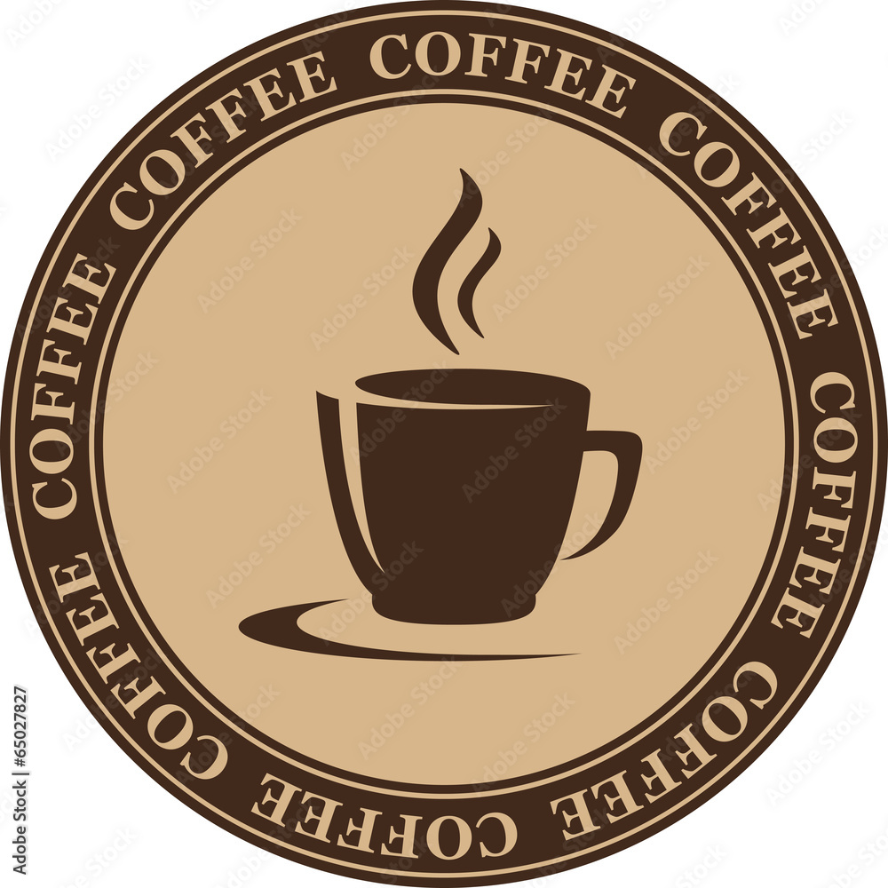 Obraz premium coffee cup in round frame