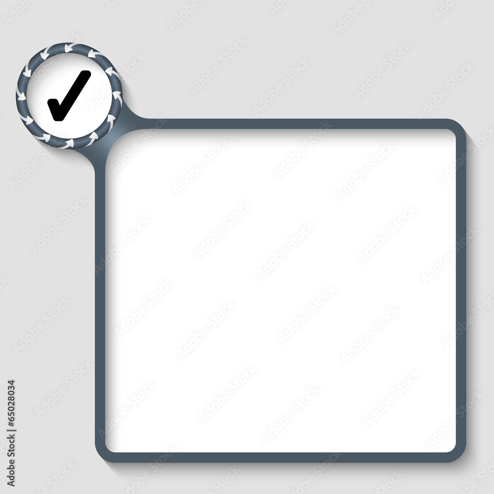 vector text frame with check box and arrows vector text frame with check box and arrows
