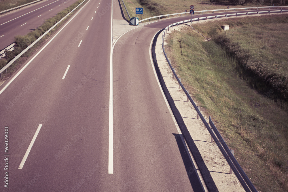 empty freeway road