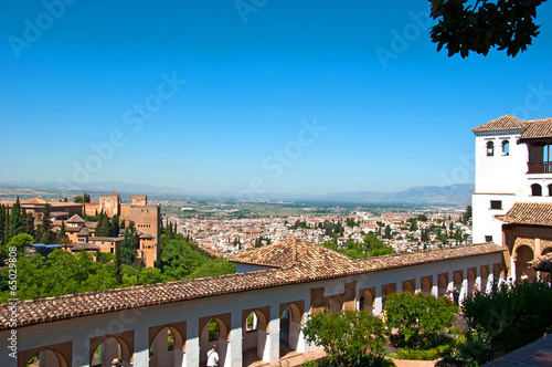 Gardens of La Alhambra in Granada, Spain