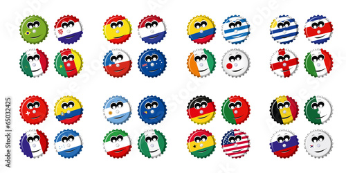 WM Kronkorken Party Smiley Set