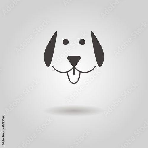 dog icon with shadow