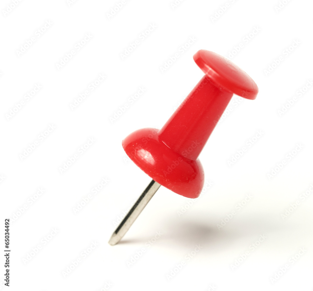 Red Pushpin on White background Red Pushpin on White background