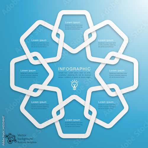 Infographics Vector Background 8-Step Process