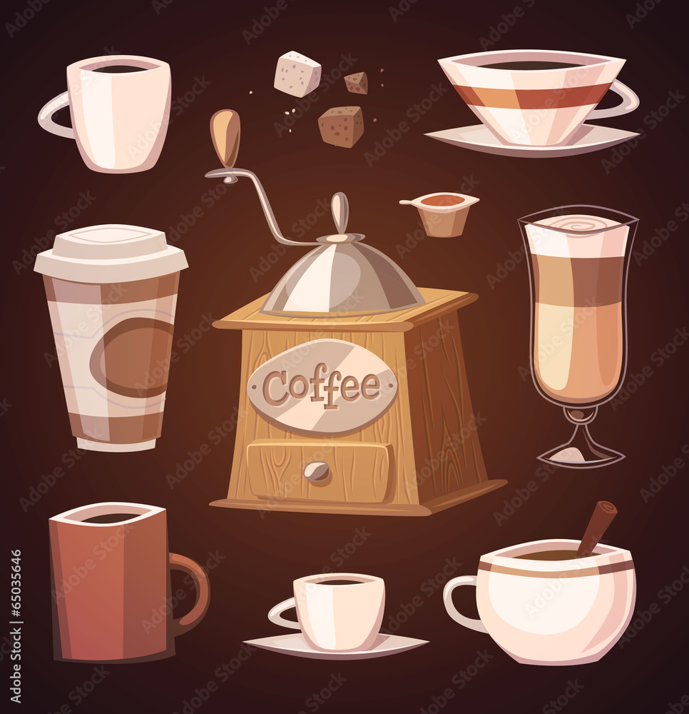 Coffee objects. Vector image Coffee objects. Vector image