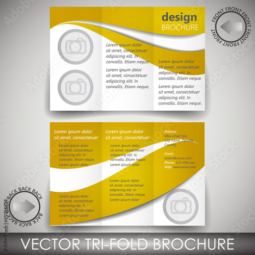 Tri-fold corporate business store brochure