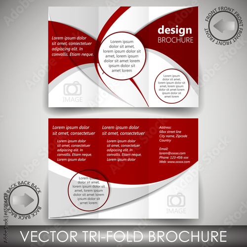 Tri-fold corporate business store brochure - template