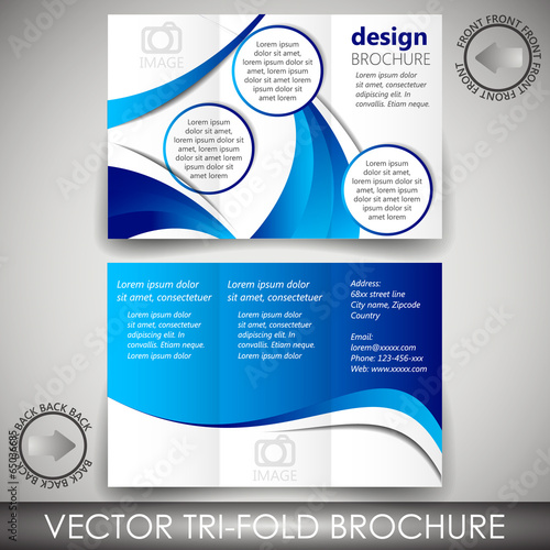Tri-fold corporate business store brochure - template