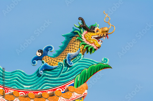 Decoration on Chinese shrine roof © wannachat