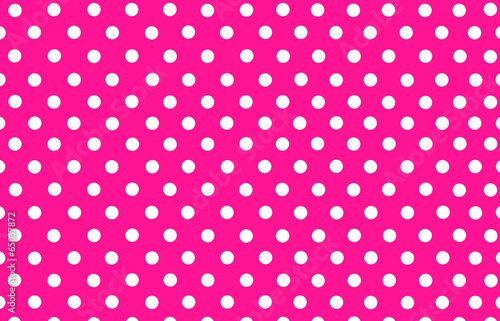 the white polka dot with pink background