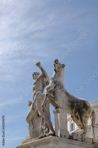 statues of Castor and Pollux, the Quirinal, Rome, Italy