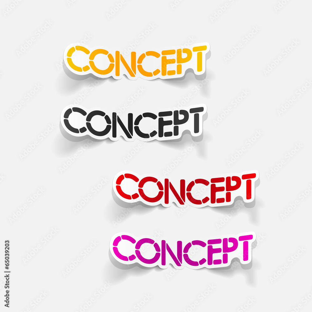realistic design element: concept realistic design element: concept