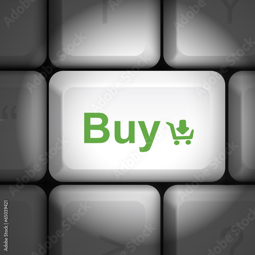 online shopping concept with computer keyboard