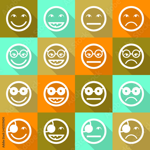 Smile face icons.