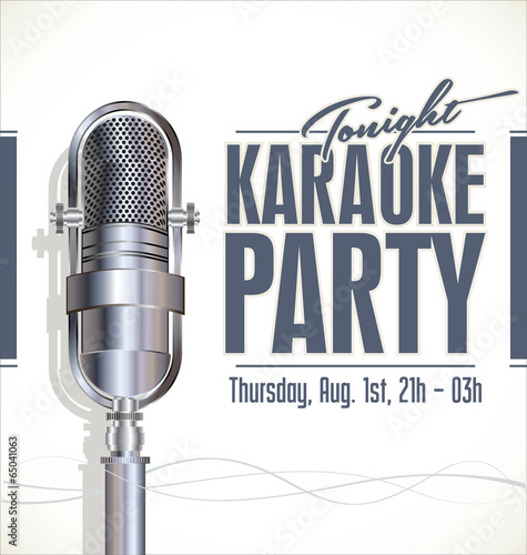 Karaoke party poster