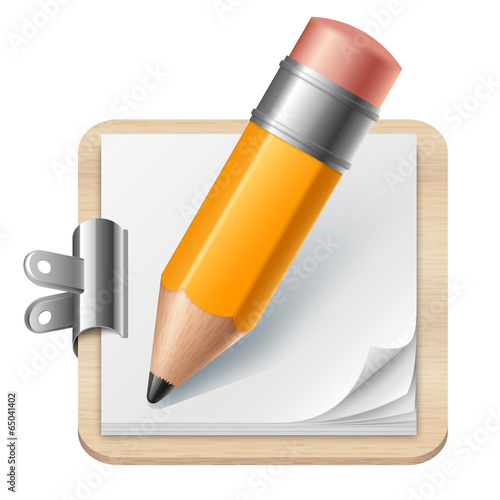 Crayon et planche à dessin vectoriels 1