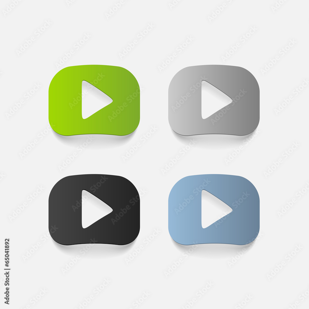 realistic design element: start, icon realistic design element: start, icon