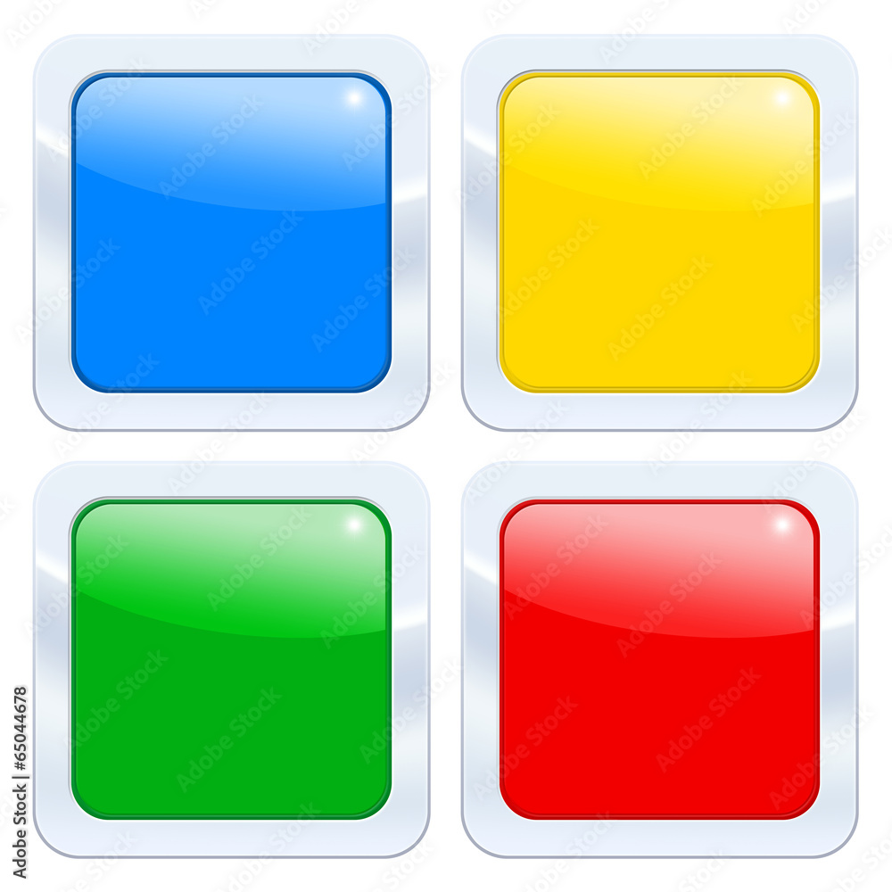 4 bunte Buttons 4 bunte Buttons