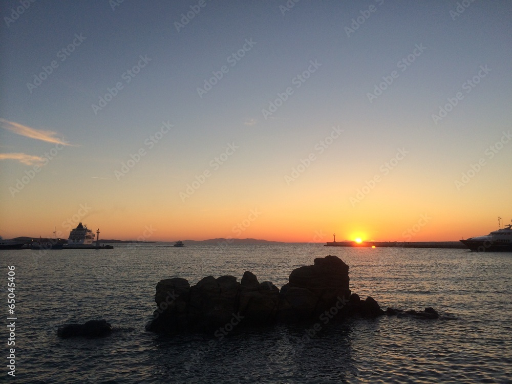 tramonto a Mykonos tramonto a Mykonos