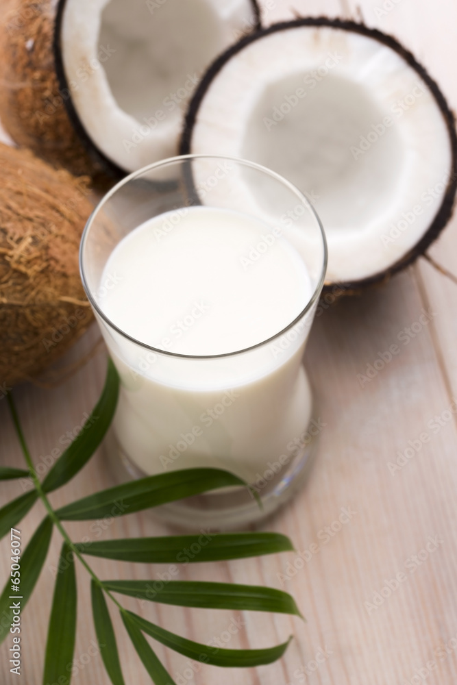 coconut fruit with coco milk coconut fruit with coco milk