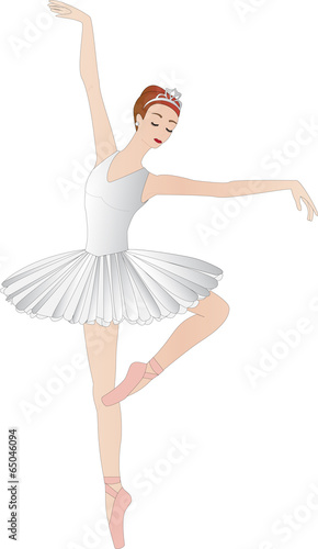 Ballerina isolated on white