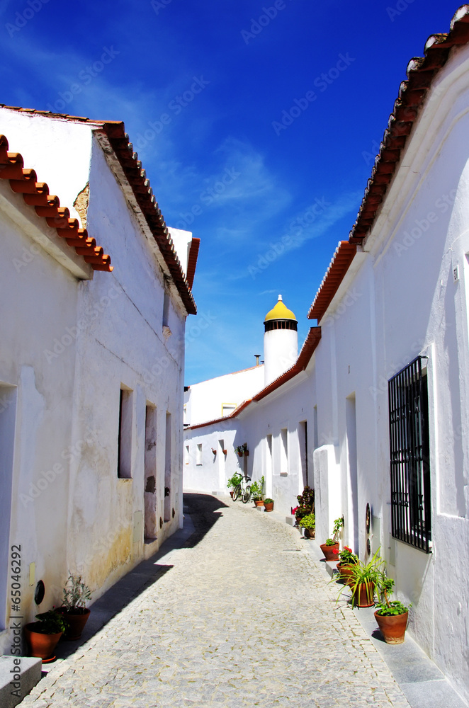 Street of Moura village, Portugal