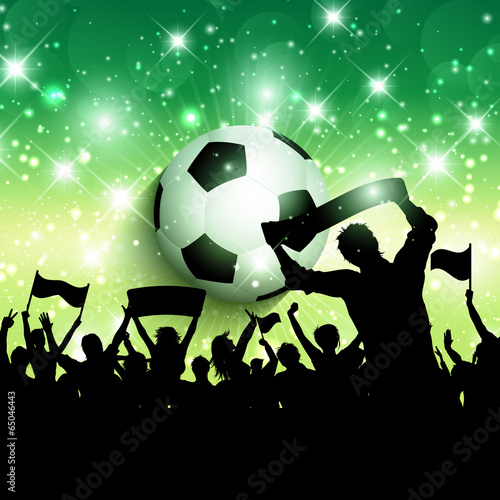 Football or soccer crowd background