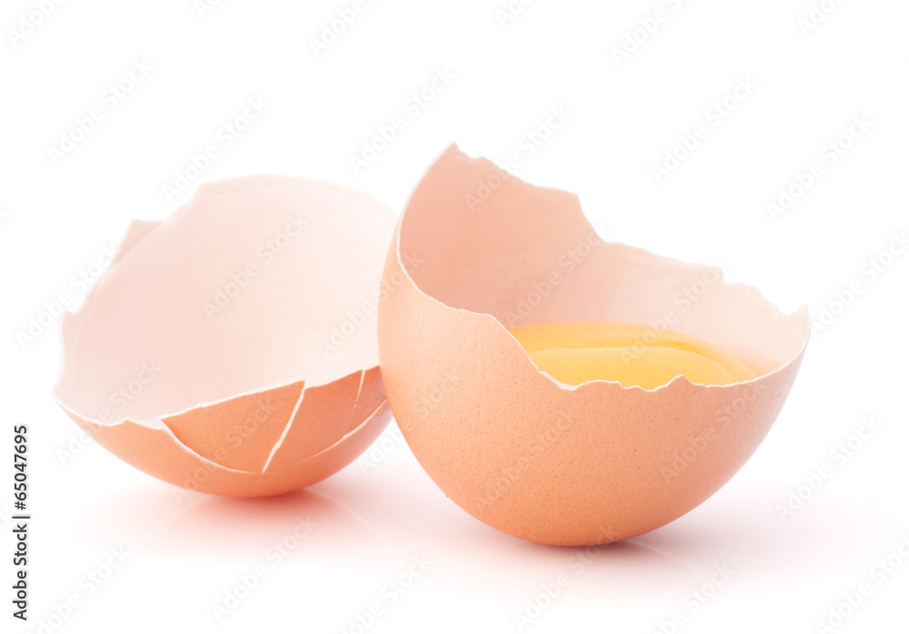 Breaking egg isolated on white background cutout Breaking egg isolated on white background cutout