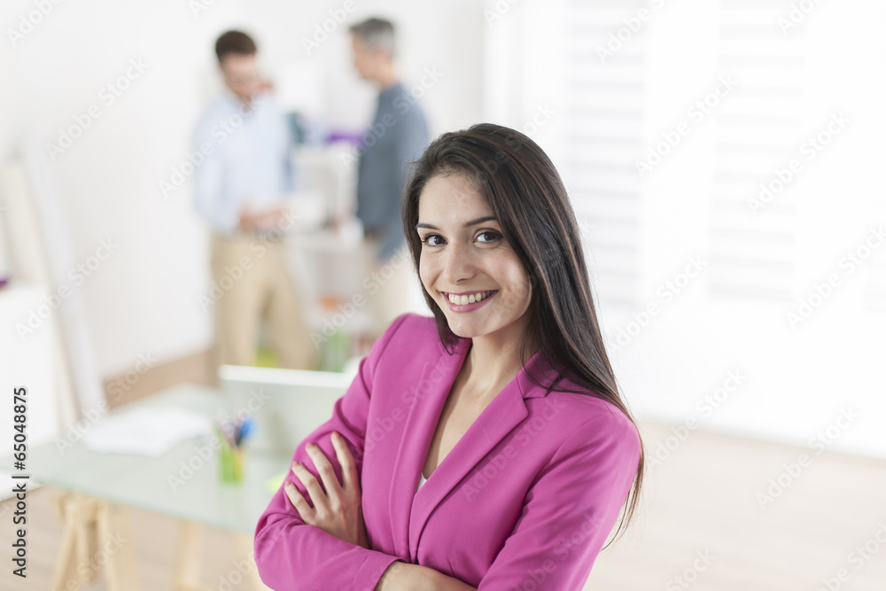 Portrait of a smiling businesswoman in meeting Portrait of a smiling businesswoman in meeting