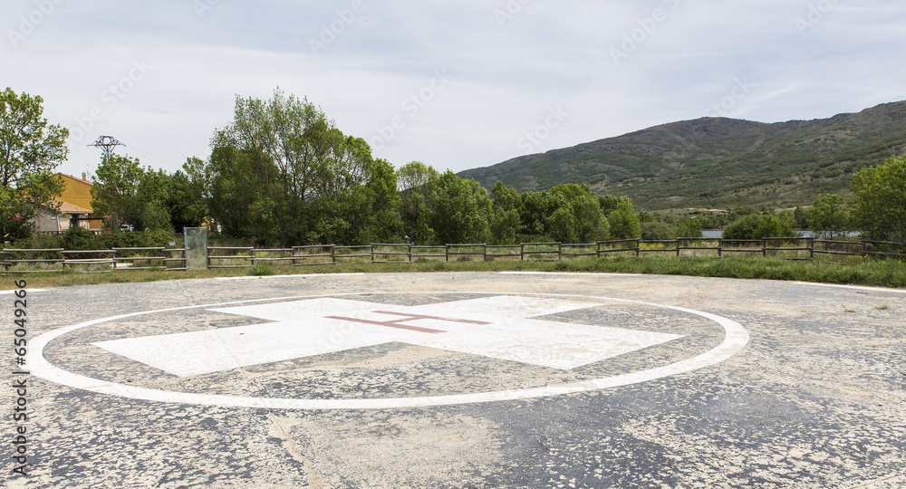 Helipad in a rural setting Helipad in a rural setting