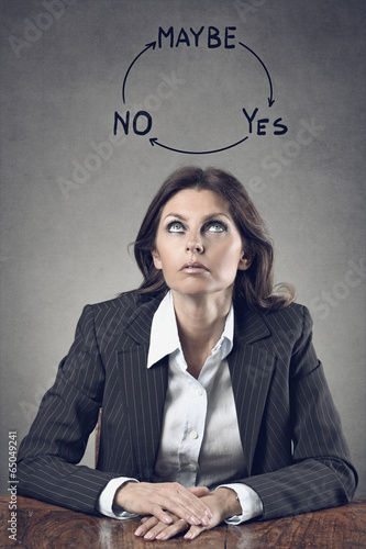 Slika na platnu Business woman decision making