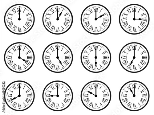 Reloj que marca las horas. Vector ilustración