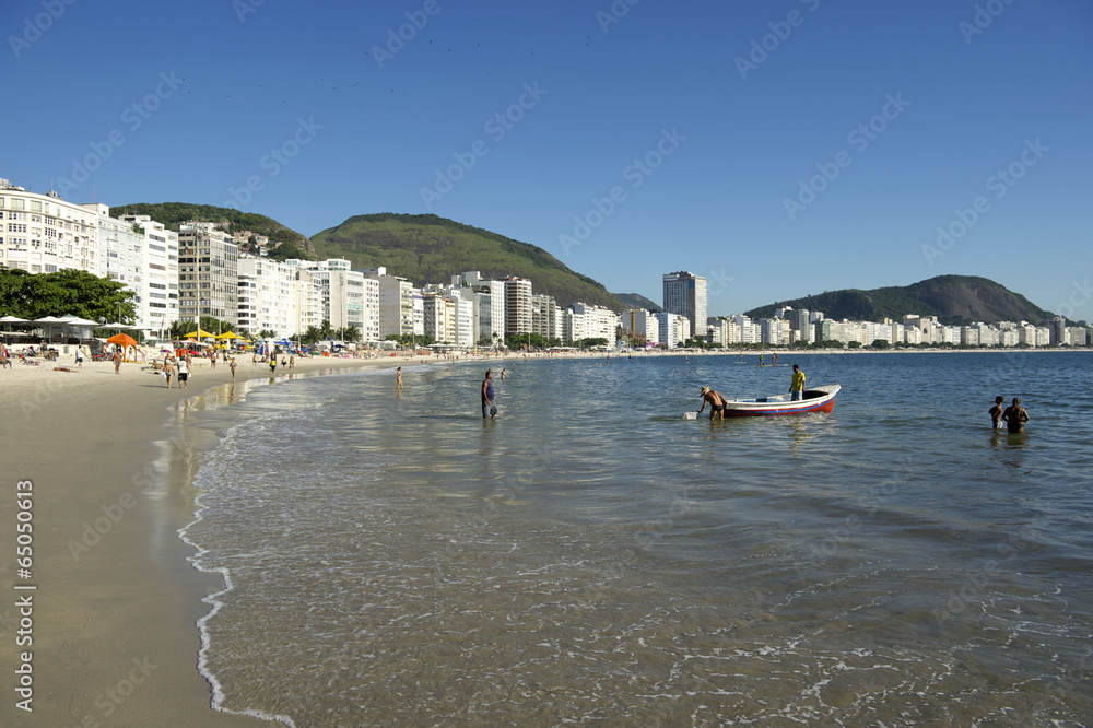 Fototapeta premium Copacabana Beach Morning Rio de Janeiro Brazil