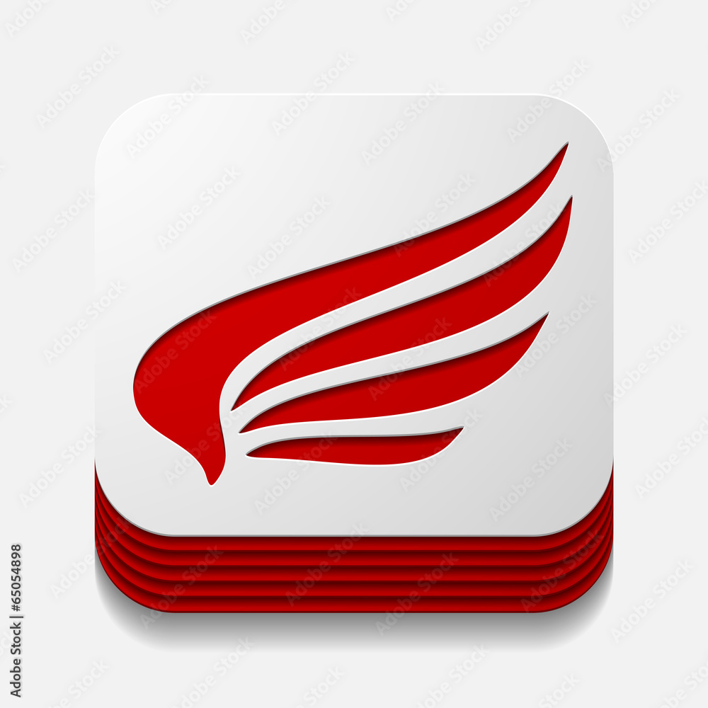 square button: wing square button: wing